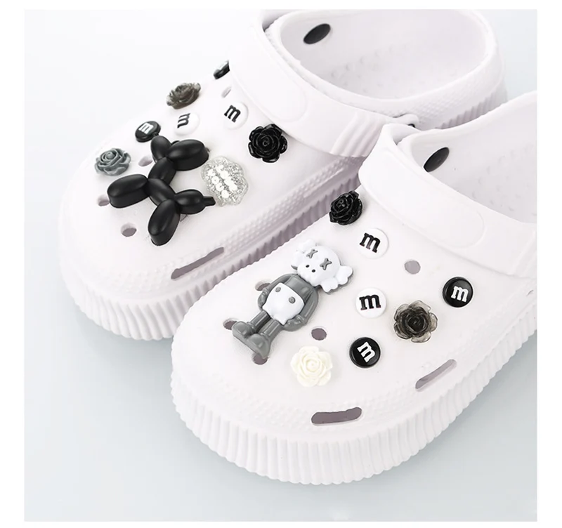 17-teiliges Schuh-Charm-Set zum Selbermachen, modische Garten-Schuhdekorationen, abnehmbare Cartoon-Form, EVA, Strand-Sandalen, Zubehör, Urlaubsgeschenk – Detail 4
