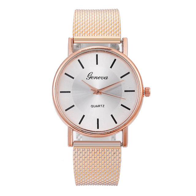 Stainless Steel Quartz Wristwatches For Woman High-end Life Waterproof Distinguished Watch Ladies Rose Gold Digital Watch