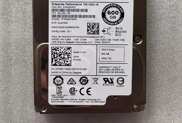 For 600G 0V5300 ST600MP0005 SAS 2 5 15K server hard disk