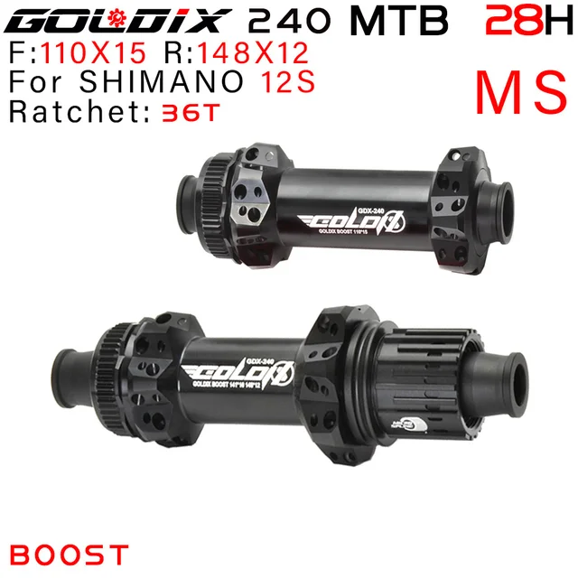 GOLDIX 240 EXP 180 MTB Bike 28H Naben Center Lock Disc Brake In Front 110*15 Rear148 *12mm Ultra Light DT 180 MTB Hub 110X15 148X12 MS