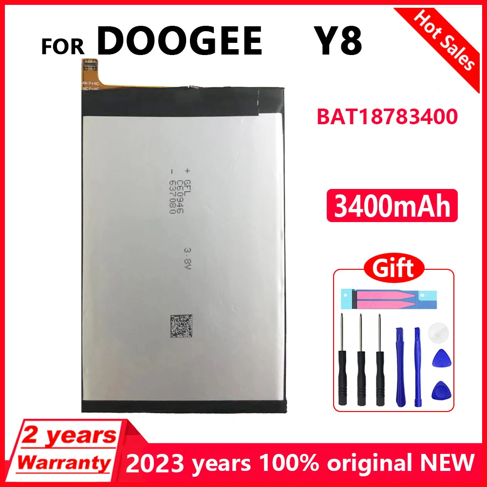 

New Original 3400mAh BAT18783400 Phone battery For Doogee Y8 Phone High Quality Replacement Parts Batteries With Free Tools