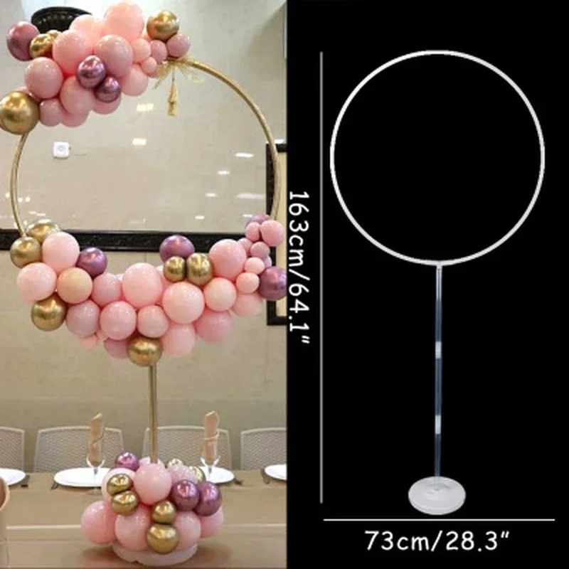 1 Pcs 163x73cm Circle Balloon Arch Stand Round Balloons Holder Column Kids Birthday Party Baloon Wedding Decoration