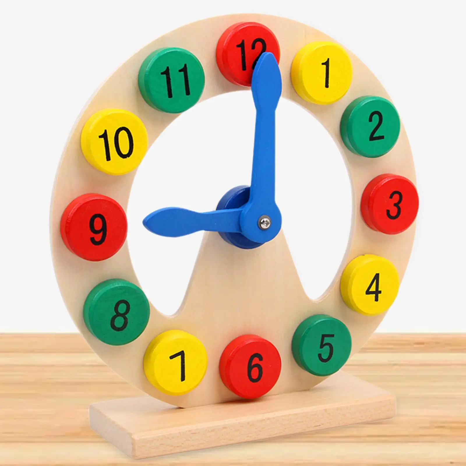 

Wooden Clock Toy Teaching Supplies Seconds Motor Skills Telling Time Teaching Aids Wooden Educational Toy Children Toddlers Kids