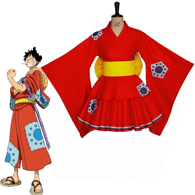 Anime One Piece Wano Country Monkey D. Luffy Cosplay Costume Outfits  Halloween Carnival Suit - AliExpress