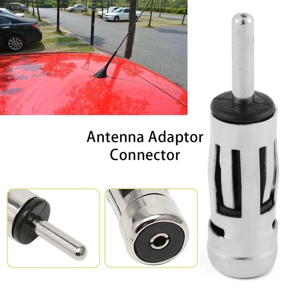 

High Quality Replacement Useful Brand New Car Aerial Adaptor Silver Stereo ISO To Din Vehicles Antenna Mast PVC