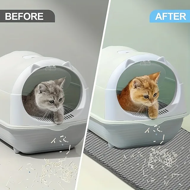 Cat Litter Mat Waterproof Double Layer EVA Foldable Pet Litter Mat Non-slip Sand Trapping Pad Washable Bed Mat Clean Pad Product 2