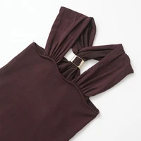 Bust (cm) XS-XL Halter Off‑Shoulder Crop Top - Backless Top