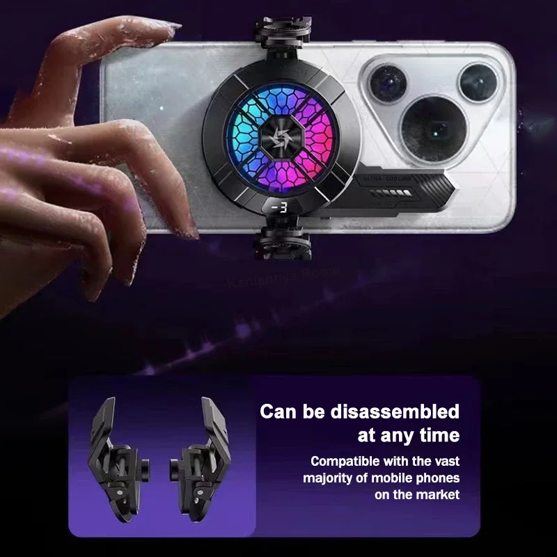 SL33 Mobile Phone Semiconductor Cooler "6"Shaped Semiconductor Cooling Fan Radiator for IOS Android Back-clip Magnetic Heat Sink phone cooler mobile radiator mobile heat dissipation plate cell phone fan