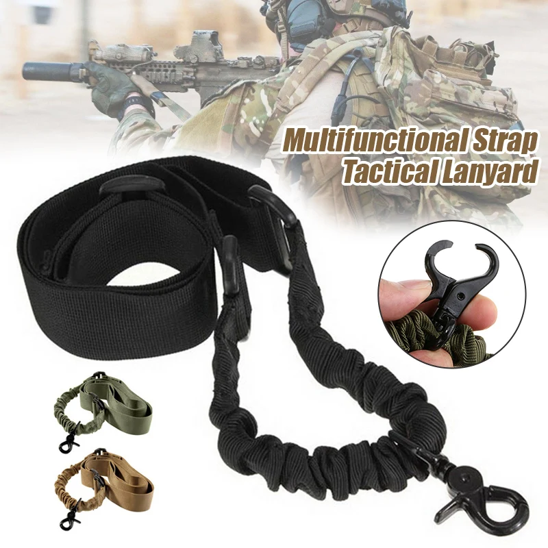 

AR Tactical Adjustable Single One Point Sling Shoulder Strap Attachment Available Harness Buckle Outdoor Camping Accessories