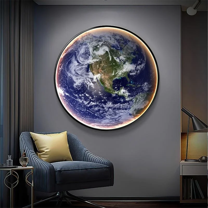 

Nordic Mural Lamp Model Room Exhibition Hall Aisle Corridor Background Wall Art Decoration Moon Wall Lamps Bedroom Bedside Lamp