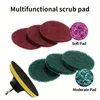 12pcs Electric Drill Brush Head Cleaning Household Universal Tools Floor Tile Polishing Kitchen Bathroom Car Wash Descaling Set 3
