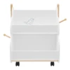 2 Tiers Cloud-shaped Children's White Bookcase with 4 Universal Wheels Easy to Move & Fix 1