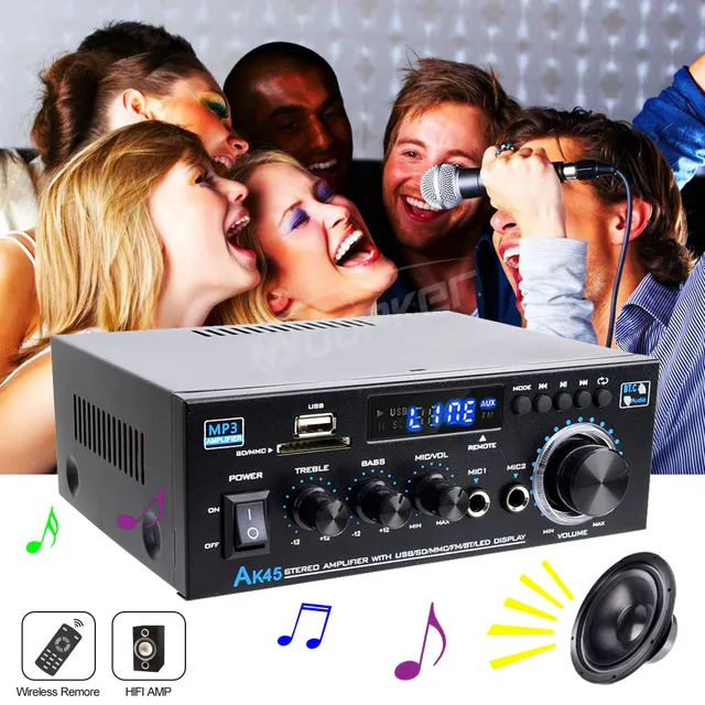Woopker AK45 HiFi Digital Amplifier – 90Wx2 Bluetooth Surround Sound for Home & Car 2