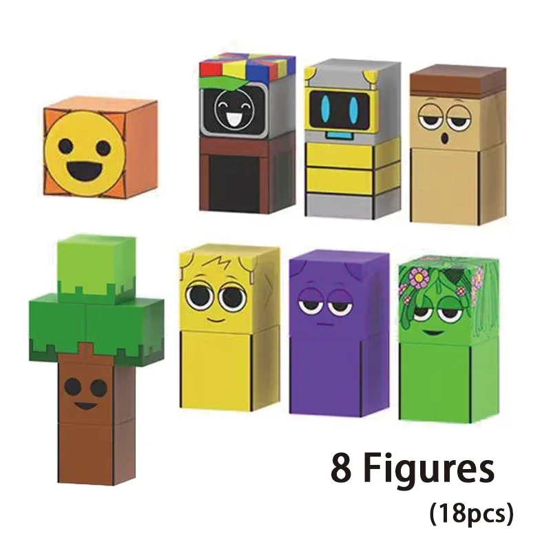 Magnetic Building Blocks Sprunki Magnet Cube Set DIY Mine World Model