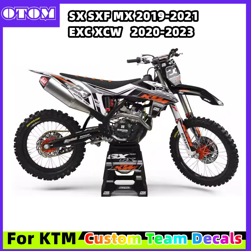 

OTOM для KTM EXC EXC-F 2020-2023 Custom Team графические наклейки подходят для SX SXF SIXDAYS 150 200 250 300 350 450 500 6 дней