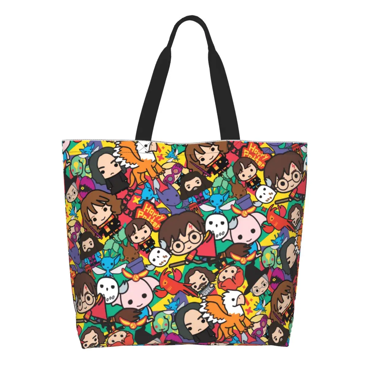 

Холщовые сумки для школьных покупок Witchcraft And Wizardry, портативные сумки большой вместимости для продуктов, ведьмы, волшебник, косплей, сумки для покупок