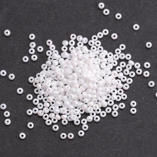 2MM White 12/0 Glass Seed Beads A010-44 