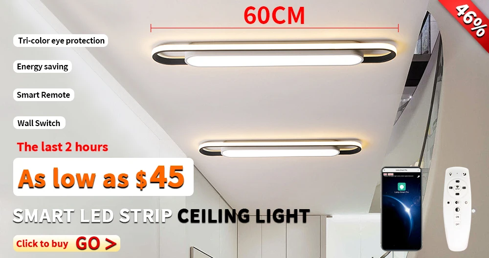 ceiling lamp Led Ceil Light Rectangular For Kitchen Home Deco Chandelier Dining Bedrooms Sensor Lamp Modern Ceiling Lights For Living Room ceiling lights