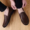 Flat bottomed business men's leather shoes gentleman Minimalist and retro style Daily formal office Plus Size Comfortable shoes 2