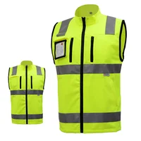 Hi Vis Reflective Motorcycle Vest with ID Pockets