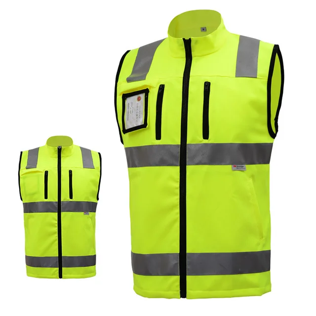 Hi Vis Reflective Motorcycle Vest with ID Pockets