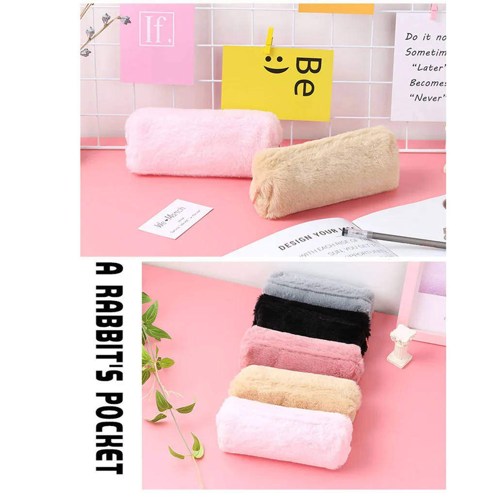 

Plush Lovely Pencil Bag Pencils Case Pouch Holder Box Stationery Office