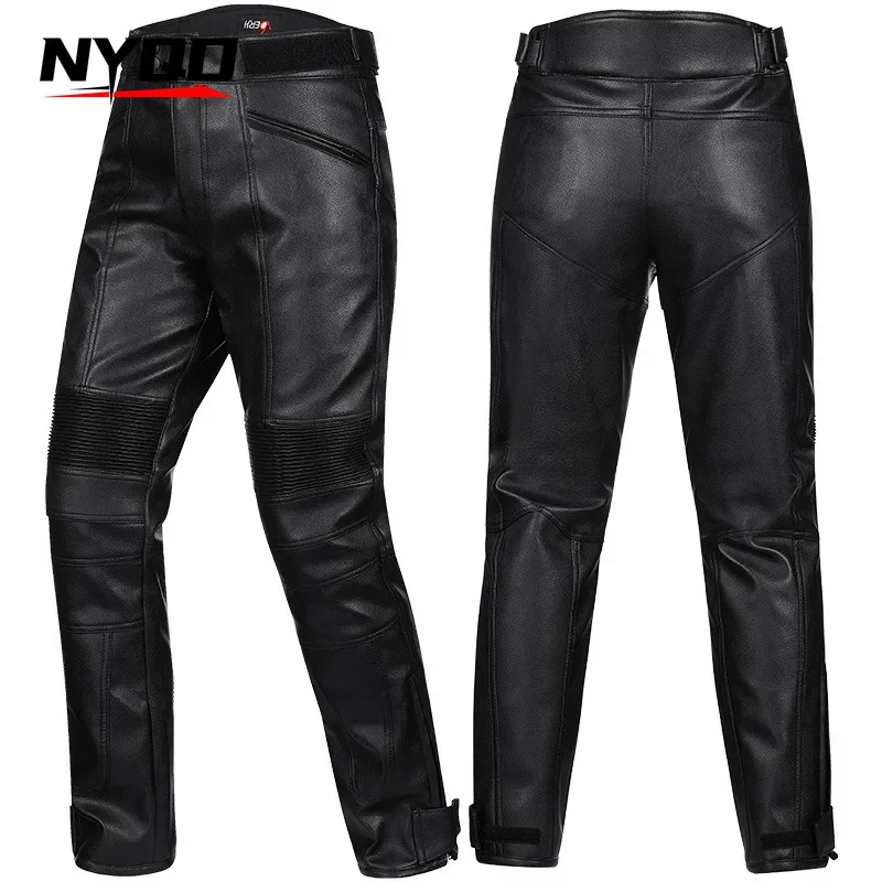 GHOST RACING Winter Motorcycle Jacket PU Leather Chaqueta Moto Men's Waterproof Motorcycle Set Jacket Men מעיל אופנוע