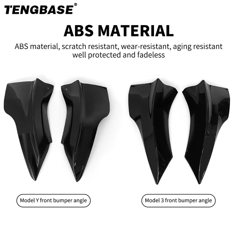 

For Tesla Model 3 Model Y Car Thunder Style Front Bumper Corner Guard Front Bars Front lip Anti-collision Protective Accessories
