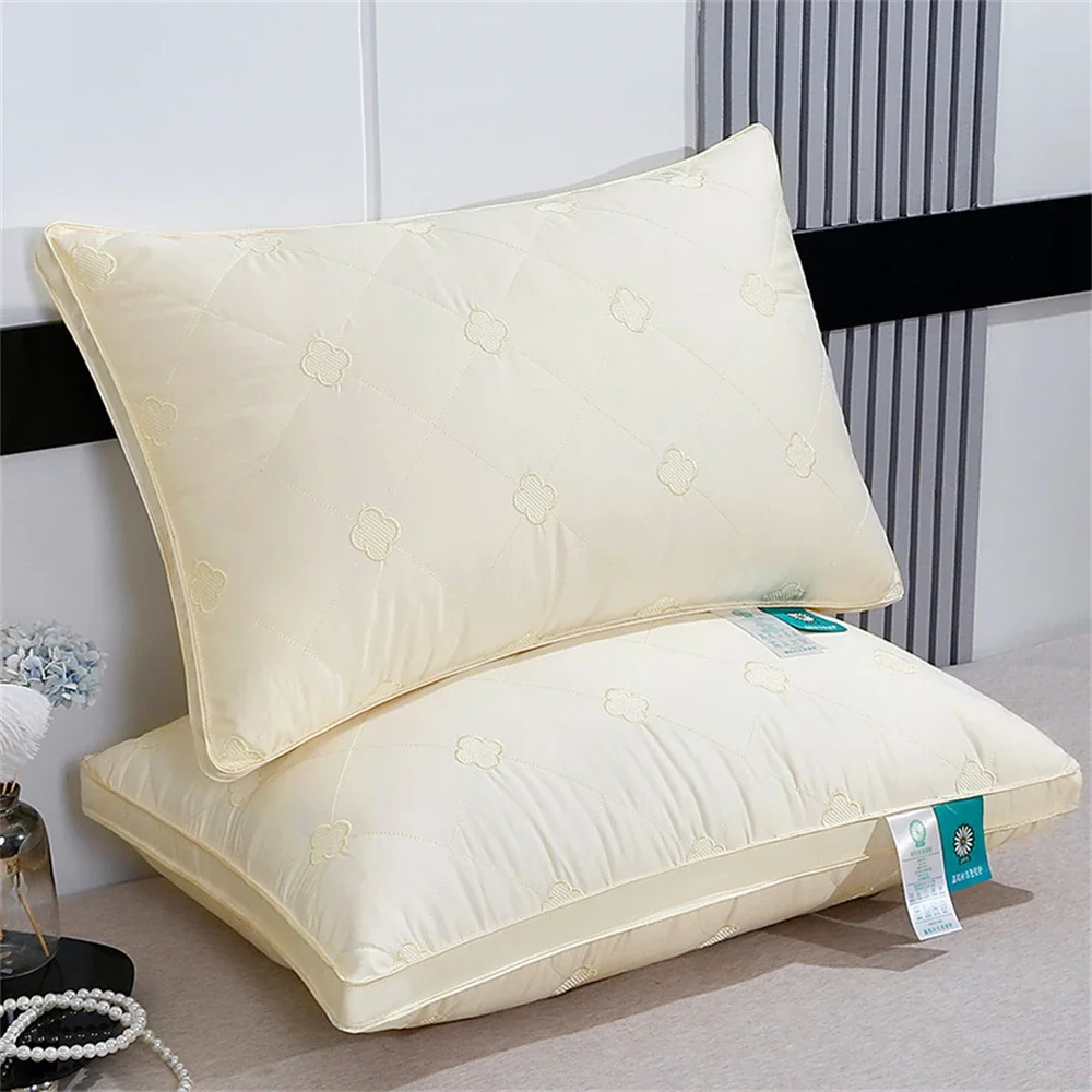 

New 100% Cotton Pillow Core Soft To Help Sleep Thickened Pillow Protect Cervical Pillows for Bedroom Home Decor Washable Bedding