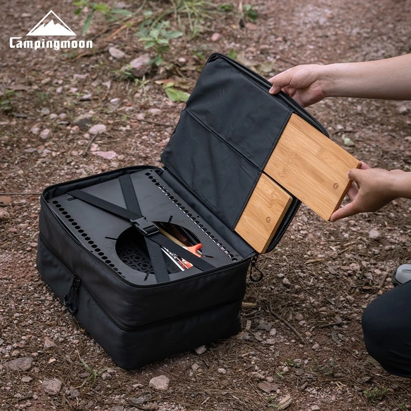 Eco-Friendly Bamboo & Wood Outdoor Camping Table Board - Double-Sided Cutting Surface
