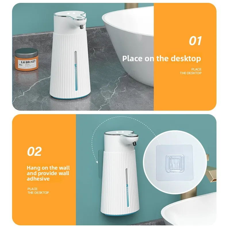 Automatic Hand Soap Dispenser Touchless Smart Foam Hand Wash Machine 400ML Liquid Soap Bubble Maker Wall-Mounted Soap Dispenser