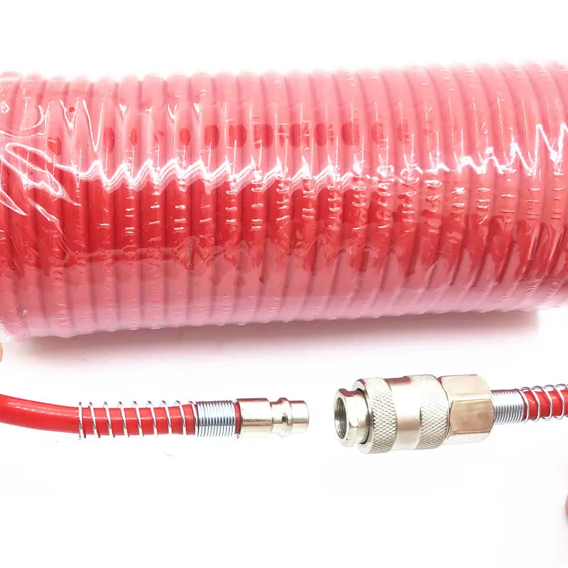 Telescopic PE Hose 7.5M Pneumatic Air Hose Tube Air Compressor Tools European Style EU Male and Female Quick Connector pneumatic air hose