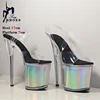 High-quality 17CM/7inches Women Sandals Stripper High Heel Shoes Transparent Platform Glitter Stiletto Pole Dance Shoes Wedding 1