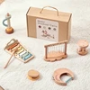 Montessori Wooden Instrument Set Baby Early Musical Educational Interactive Toys Multi-functional Newborn Cloud Instrument Gifts 3