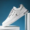 Luxury Men's Shoes Spring Men's Casual Leather Shoes Korean Fashion All-Matching Sports Fashion Shoes Men's White Male Footwear 1