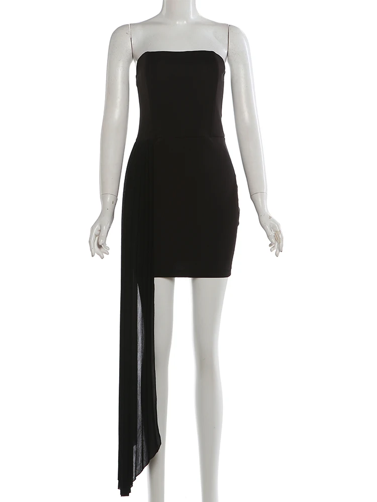 Women Sleeveless Patchwork Mesh Bodycon Dress