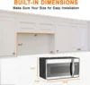 1.9 Cu. Ft. 30 Inch OTR1902S Over the Range Microwave Oven, Over the Stove Microwave, 1000 Watts, 400 CFM Exhaust Fan and LED 2
