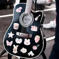 50PCS Pink Cartoon Graffiti Fun Pink DIY Stickers Scrapbook Manual Mobile Luggage Skateboard Waterproof Stickers 5
