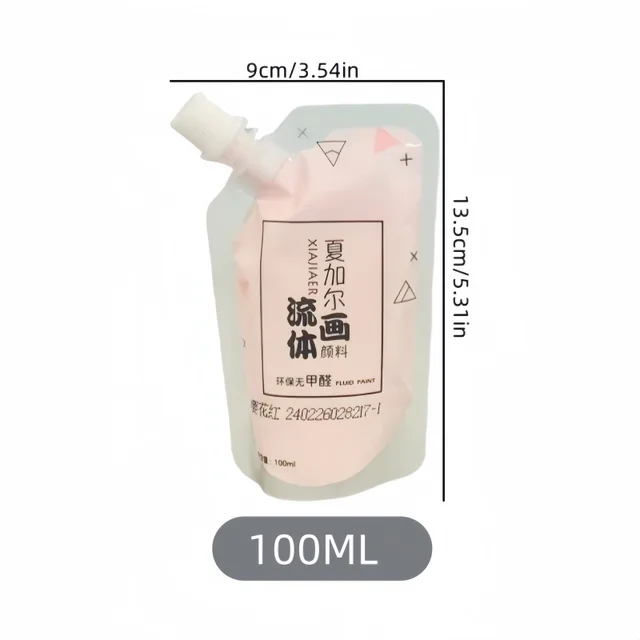 100ML/1 pz/vernice acrilica fluida multicolore xiajiaer Bag Orso violento pittura fluida colorante fai da te 2