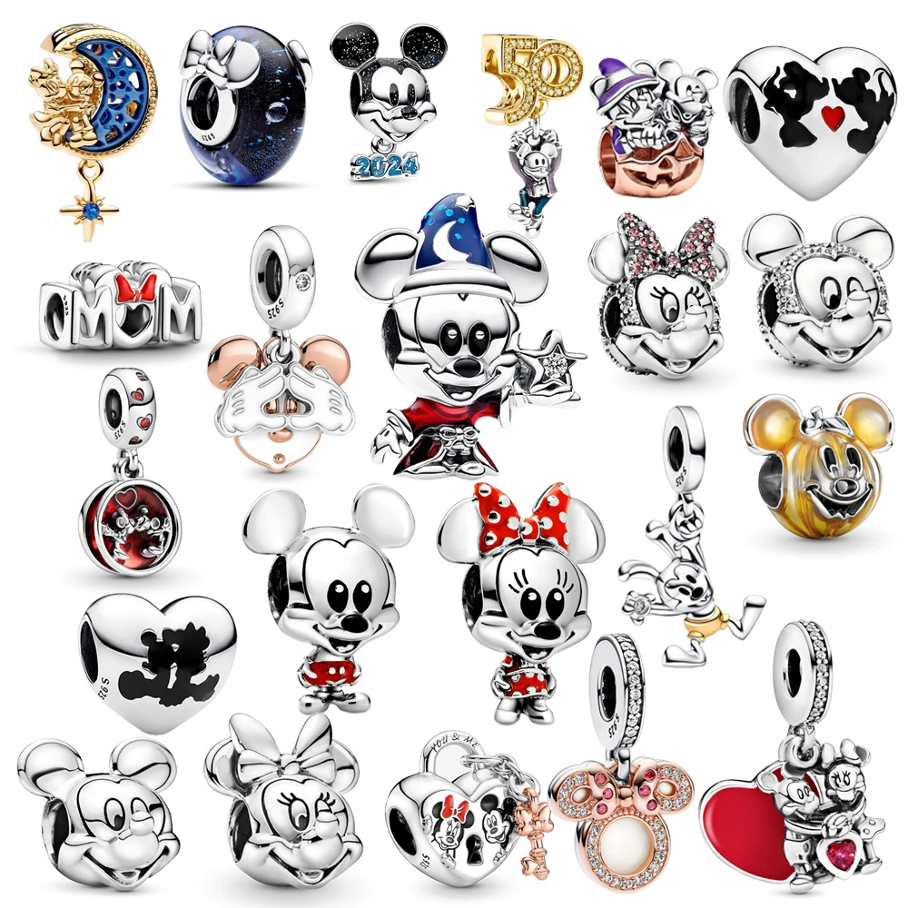 Fit Original Pandora Charms Bracciali Disney Mickey Minnie Series Charm Pendant Jewelry