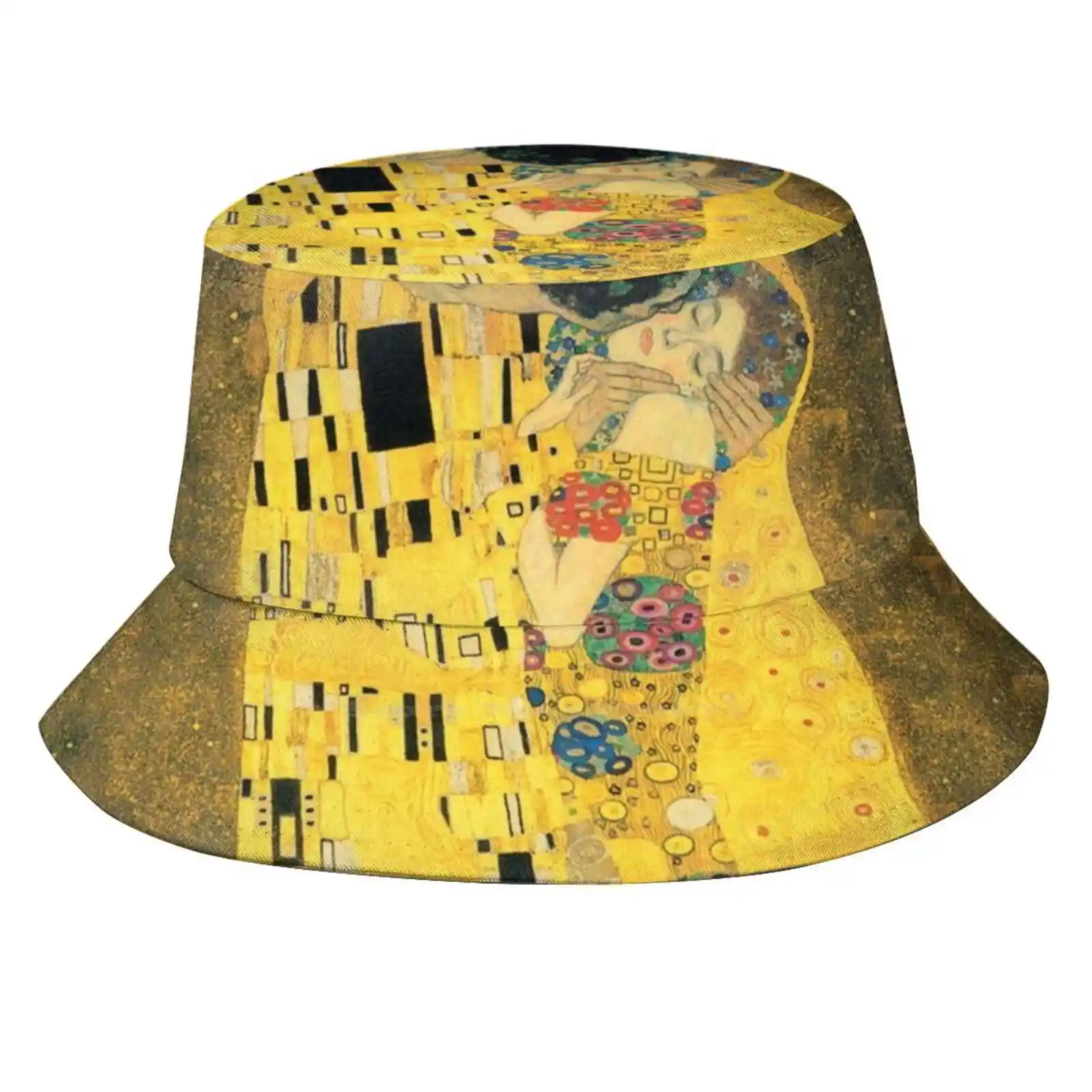 The Kiss-Gustav Klimt Causal Cap Bucket Hat The Kiss Painting Gustav Klimt Dipinti Dipinti Di Gustav Klimt The Kiss By