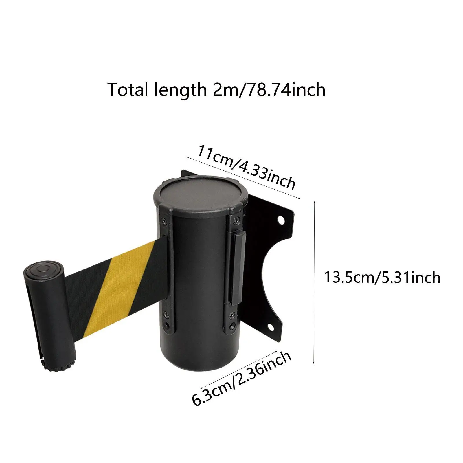 Retractable Belt Barrier Queue Line Divider Wall Mount Practical Sturdy Safe Barrier Belt Crowd Control