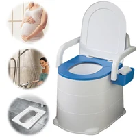 Bedside Commode Portable Squat Toilet Heavy Duty Bedside Toilet Non Slip Portable Commode Toilet with Armrest for Seniors 1