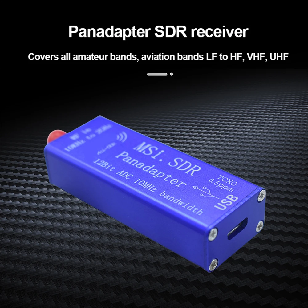 Récepteur SDR 10kHz à 2GHz Panadapter ADC 12 Bits MSI SDR