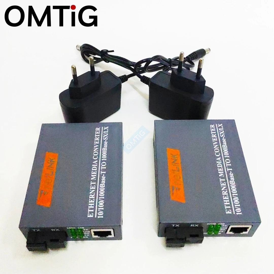 

1-5pair HTB-GS-03 Single Mode Single Fiber SC Port 20km A/B Gigabit Optical Media Converter 1000Mbps External Power Supply