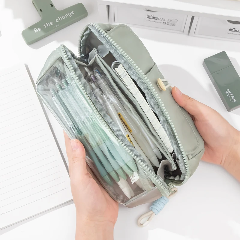 Multi-functional Large Capacity Pencil Bag Multi-layer Girls School Cases for Students Stationery Holder Bags Pen Case Supplies