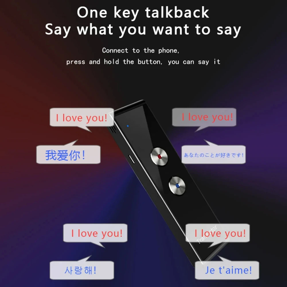 T8+ Voice Language Translator Device 96 Languages Real-Time Translation Device Two-Way Translator For Learning Travel Business voice translator language translator