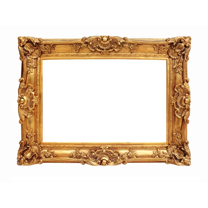

Antique Retro Resin Oil Painting Frame ,Large Size Golden European Style Picture Wall Hanging Wedding Decoration Frame