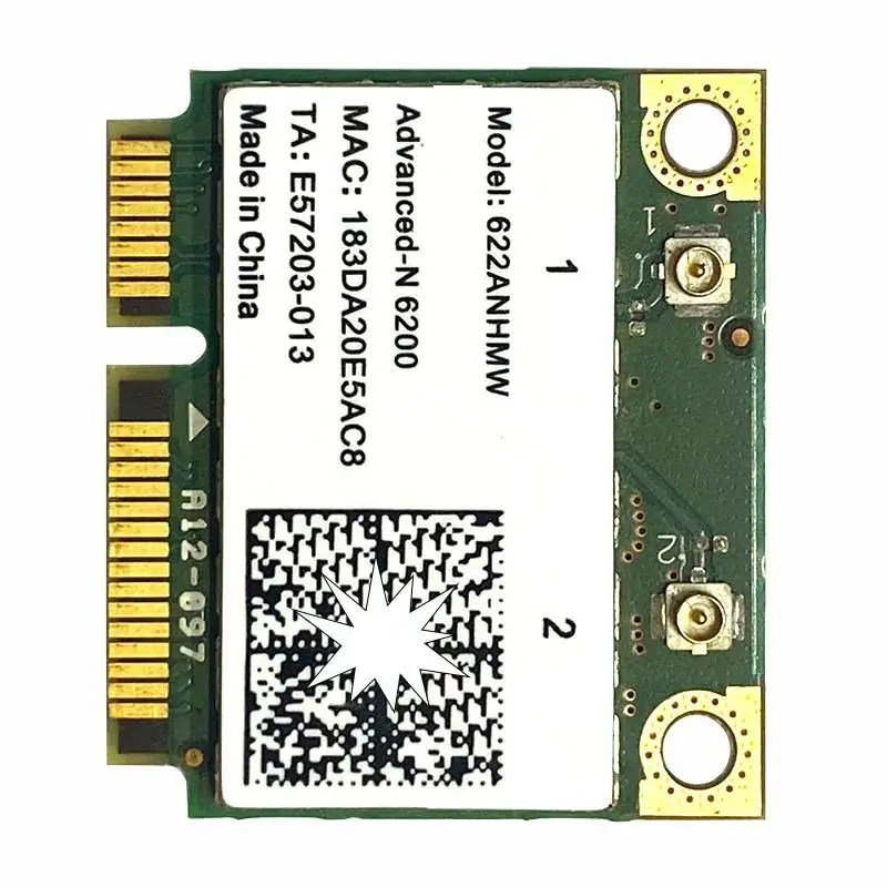 오리지널 622ANHMW 622AN 듀얼 밴드 2.4G 5G 미니 PCI-E 300Mbps 무선 wifi 어댑터, 인텔 6200 6200AN 6200agn 카드용