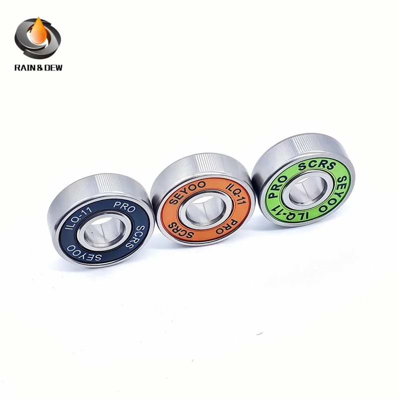 8Pcs High-Performance Green Skate and Scooter Bearings - Smooth and Fast